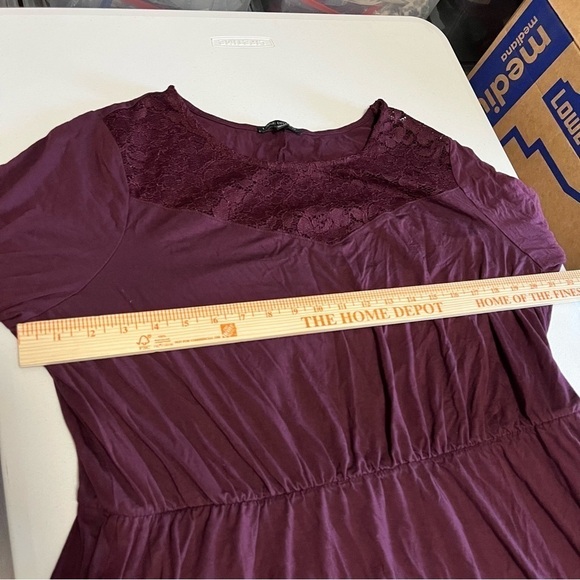 Lane Bryant Maroon Long Sleeve Dress 18/20 T1 - Picture 6 of 6
